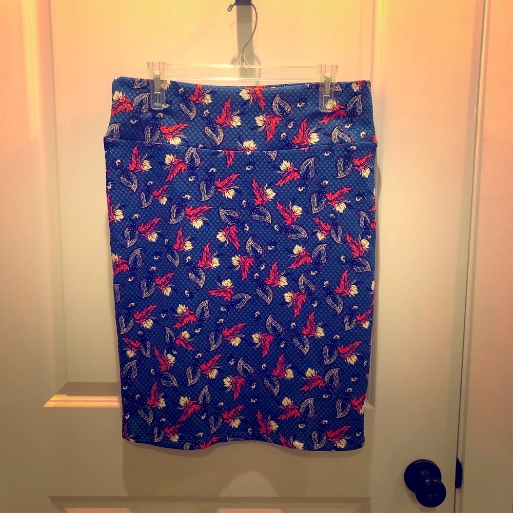 💙4/$20! NWOT! Sz Lg LulaRoe “Cassie” blue skirt